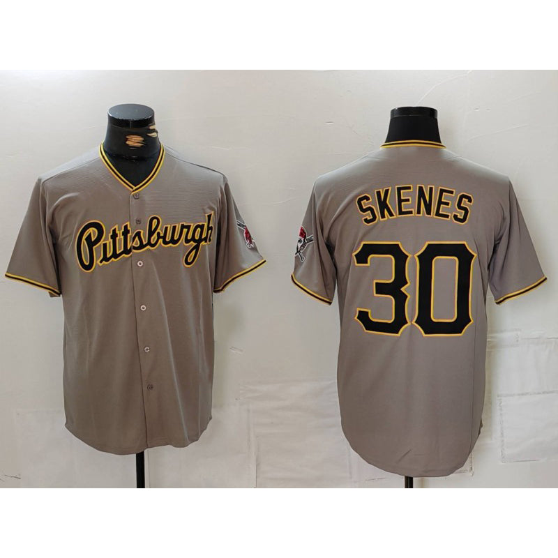 Pittsburgh Pirates #30 Paul Skenes Grey FEDASGOGE Stitched Jersey
