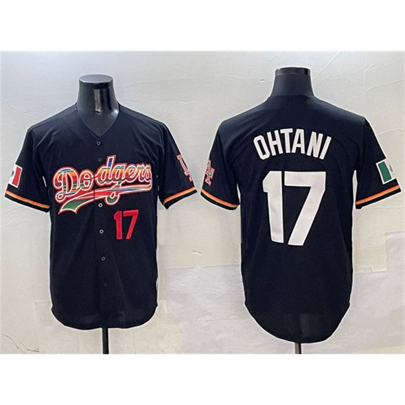 Los Angeles Dodgers #17 Shohei Ohtani Black FEDASGOGE Mexico Limited Stitched Jersey