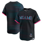 Miami Marlins Blank Player Black FEDASGOGE City Connect Home Limited Stitched Jerseys