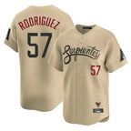Arizona Diamondbacks #57 Eduardo Rodriguez Player Tan FEDASGOGE City Connect Limited Home Game Stitched Jerseys