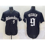 Milwaukee Brewers #9 Bob Uecker Black FEDASGOGE 'Gothic 414 Shadows Edition' Vapor Premier Limited Stitched Jersey