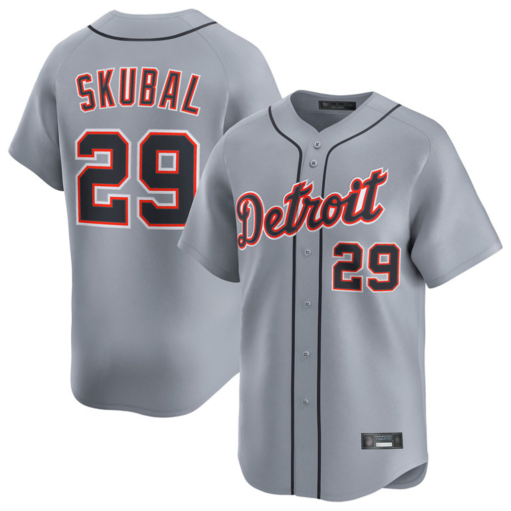 Detroit Tigers #29 Tarik Skubal Player Gray FEDASGOGE Home Limited Stitched Jerseys