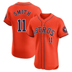 Houston Astros #11 Cam Smith Player Orange FEDASGOGE Home Limited Elite Stitched Jerseys
