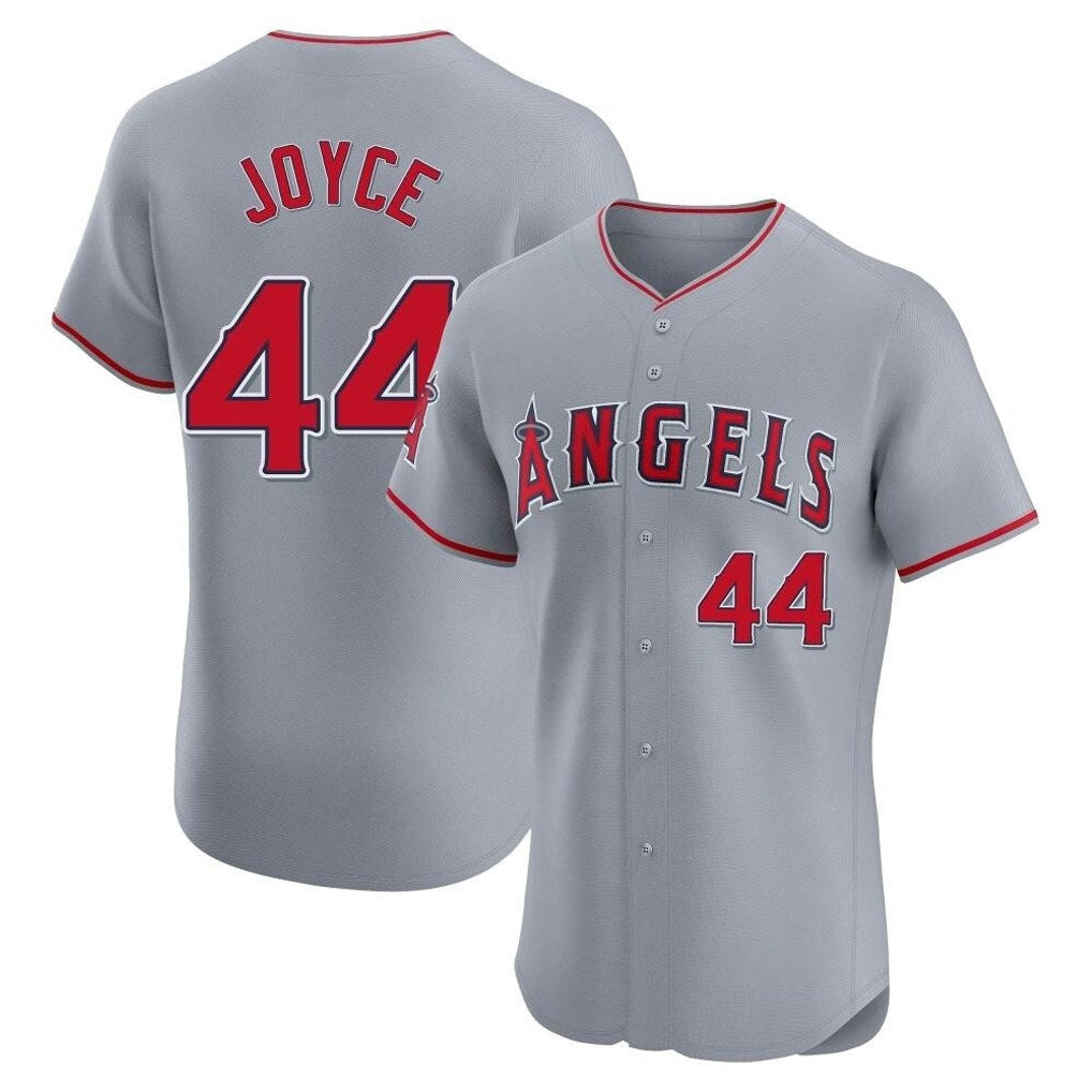 Los Angeles Angels #44 Ben Joyce Player Gray FEDASGOGE Home Limited Elite Stitched Jerseys