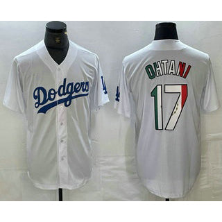 Los Angeles Dodgers #17 Shohei Ohtani Mexico White FEDASGOGE Cool Base Stitched Jersey 2