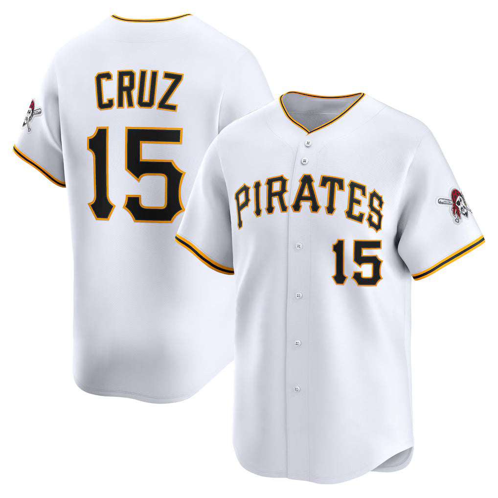 Pittsburgh Pirates #15 Oneil Cruz White FEDASGOGE Home Limited Player Jersey
