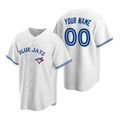 Custom Toronto Blue Jays White FEDASGOGE Stitched Cool Base Home Jersey