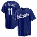 Los Angeles Dodgers #11 Roki Sasaki Player Royal FEDASGOGE Game Stitched Jerseys