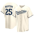 Minnesota Twins #25 Byron Buxton Player Cream FEDASGOGEGame Limited Home Stitched Jerseys