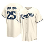 Minnesota Twins #25 Byron Buxton Player Cream FEDASGOGEGame Limited Home Stitched Jerseys