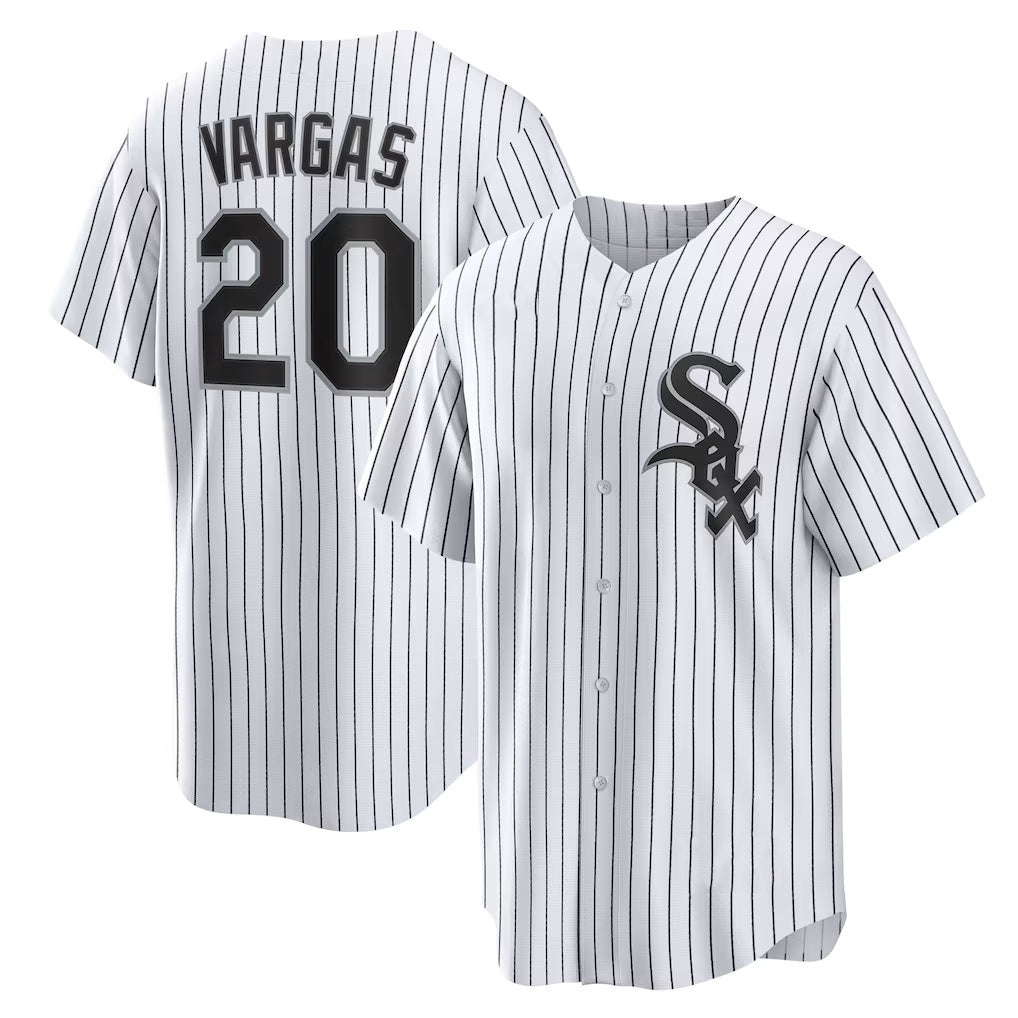 Chicago White Sox #20 Miguel Vargas White FEDASGOGE Home Replica Jersey