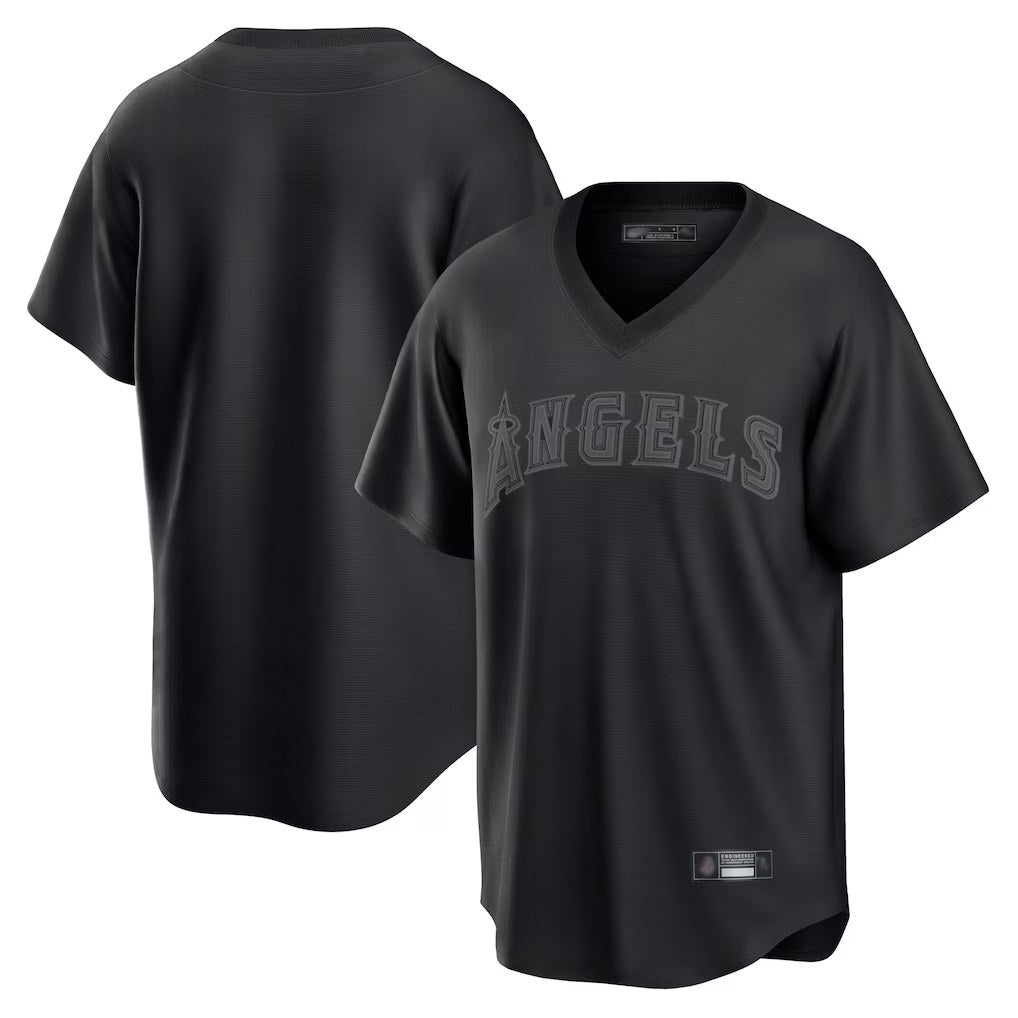 Los Angeles Angels Blank Player Black FEDASGOGE Pitch Fashion T-shirt Stitched Jerseys