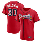 Atlanta Braves #30 Drake Baldwin Player Red FEDASGOGE Limited Elite Home Game Stitched Jerseys