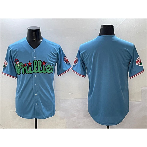 Philadelphia Phillies Blank Light Blue FEDASGOGE Phanatic Limited Stitched Jersey