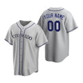Custom Colorado Rockies Gray FEDASGOGE Stitched Cool Base Road Jersey