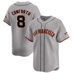 San Francisco Giants #8 Michael Conforto Gray FEDASGOGE Cool Base Stitched Jersey
