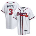 Atlanta Braves #3 Dale Murphy Player White FEDASGOGE Home Game Stitched Jerseys