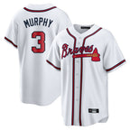 Atlanta Braves #3 Dale Murphy Player White FEDASGOGE Home Game Stitched Jerseys