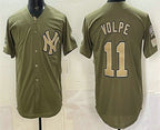 New York Yankees #11 Anthony Volpe Olive FEDASGOGE 2026 Armed Forces Day Jersey