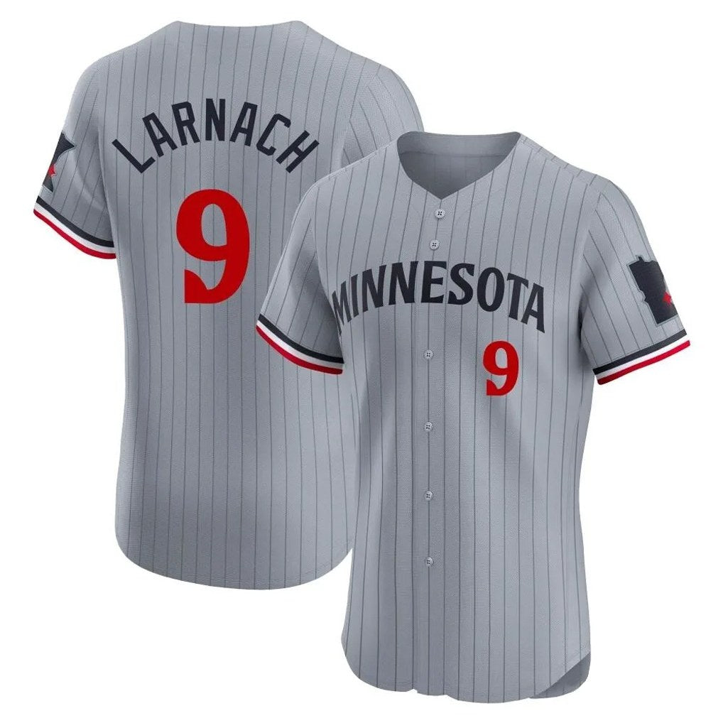 Minnesota Twins #9 Trevor Larnach Player Gray FEDASGOGEHome Limited Elite Stitched Jerseys