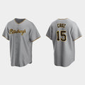 Pittsburgh Pirates #15 Oneil Cruz Gray FEDASGOGE Road Cool Base Jersey