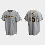 Pittsburgh Pirates #15 Oneil Cruz Gray FEDASGOGE Road Cool Base Jersey