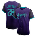 Arizona Diamondbacks #28 Nolan Arenado Player Purple FEDASGOGE City Connect Limited Elite Home Game Stitched Jerseys