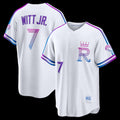 Kansas City Royals #7 Bobby Witt Jr. White FEDASGOGE 2026 City Connect Stadium Jersey