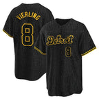 Detroit Tigers #8 Matt Vierling Player Black FEDASGOGE Snake Skin City Home Game Stitched Jerseys