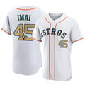 Houston Astros #45 Tatsuya Imai Player Gold FEDASGOGE Collection Limited Elite Home Stitched Jerseys