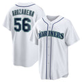 Seattle Mariners #56 Randy Arozarena White FEDASGOGE Home Replica Jersey