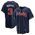 Atlanta Braves #3 Dale Murphy Player Navy FEDASGOGE Home Game Stitched Jerseys