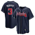 Atlanta Braves #3 Dale Murphy Player Navy FEDASGOGE Home Game Stitched Jerseys