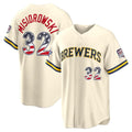 Milwaukee Brewers #32 Jacob Misiorowski 2026 All-Star Edition Stars & Stripes Cream FEDASGOGE Stadium Jersey