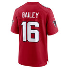 A.Falcons #16 Jake Bailey Red FEDASGOGE Team Game Jersey