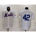 New York Mets #42 Jackie Robinson White FEDASGOGE Cool Base Stitched Jersey