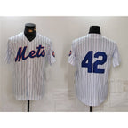New York Mets #42 Jackie Robinson White FEDASGOGE Cool Base Stitched Jersey