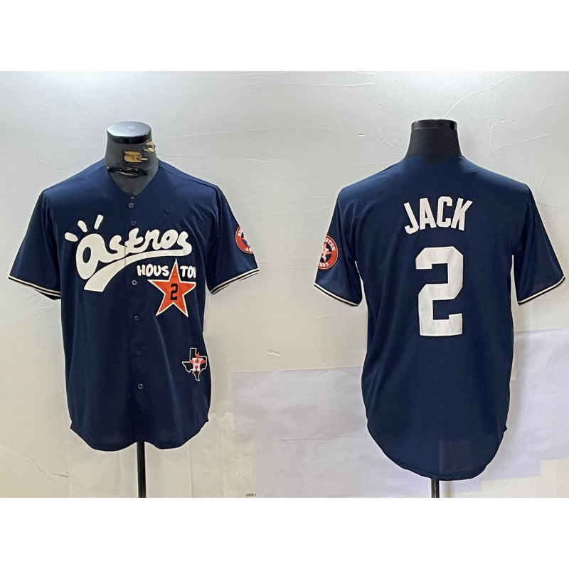 Houston Astros #2 Alex Bregman Navy FEDASGOGE Cactus Jack Vapor Premier Stitched Jersey