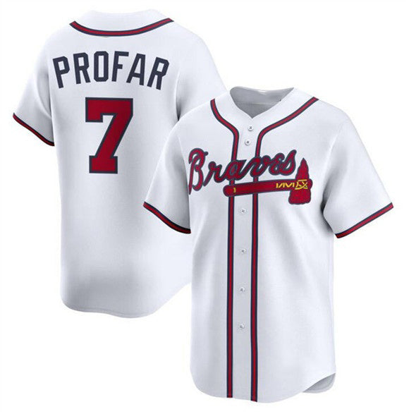 Atlanta Braves #7 Jurickson Profar White FEDASGOGE 2025 Home Limited Stitched Jersey