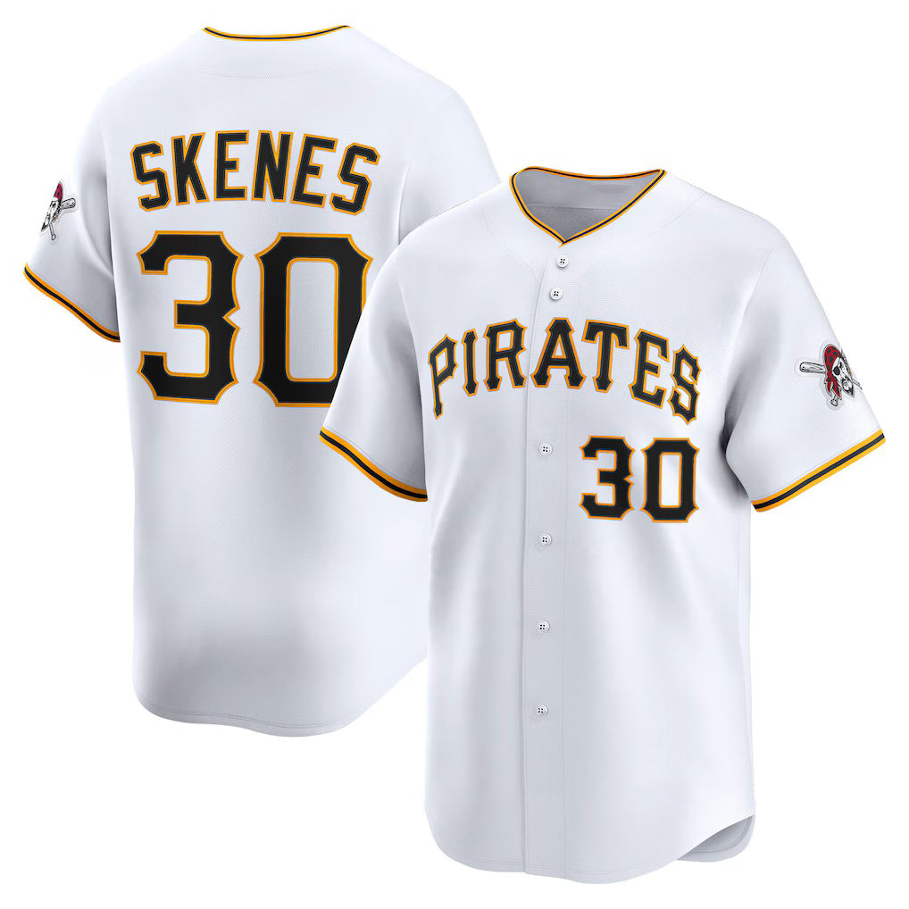 Pittsburgh Pirates #30 Paul Skenes White FEDASGOGE Home Limited Player Jersey