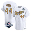 Los Angeles Dodgers #44 Andy Pages Player White Gold FEDASGOGE World Series Collection Limited Home Stitched Jerseys
