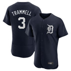 Detroit Tigers #3 Alan Trammell Player Navy FEDASGOGE Limited Elite Home Stitched Jerseys