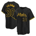 Atlanta Braves #30 Drake Baldwin Player Black FEDASGOGE Snake Skin City Home Game Stitched Jerseys
