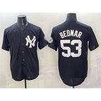 New York Yankees #53 David Bednar Black FEDASGOGE Stitched Jersey