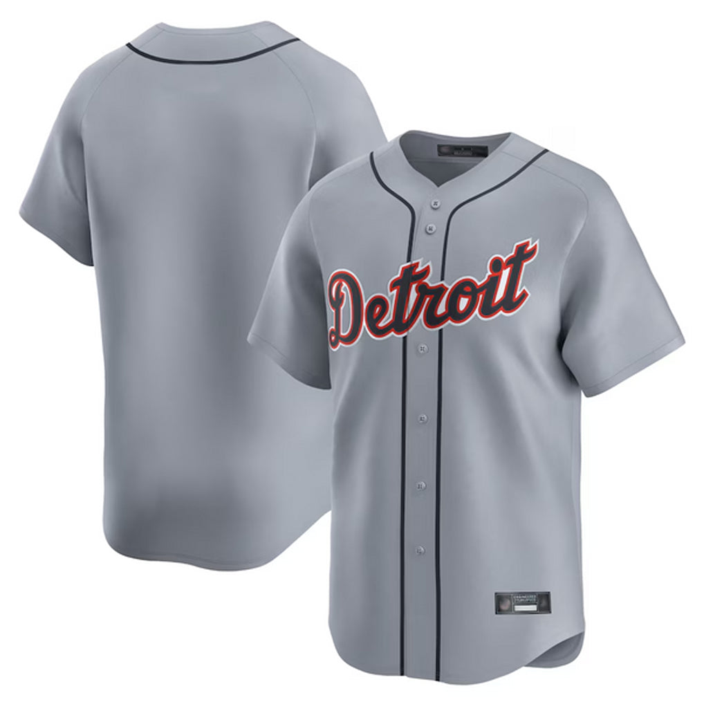 Detroit Tigers Blank Player Gray FEDASGOGE Home Limited Stitched Jerseys