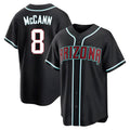 Arizona Diamondbacks #8 James McCann Player Black FEDASGOGE Home Game Stitched Jerseys