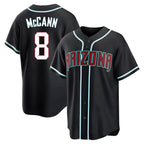 Arizona Diamondbacks #8 James McCann Player Black FEDASGOGE Home Game Stitched Jerseys
