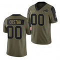 Custom B.Bills Olive FEDASGOGE ACTIVE PLAYER 2021 Salute To Service Limited Stitched Jersey