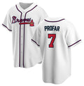 Atlanta Braves #7 Jurickson Profar White FEDASGOGE 2025 Cool Base Stitched Jersey