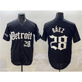 Detroit Tigers #28 Javier B¨¢ez Black FEDASGOGE 'Motor Gothic Edition' Vapor Premier Limited Stitched Jersey